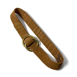 Suede Double Ring Belt 6044 | Mustard