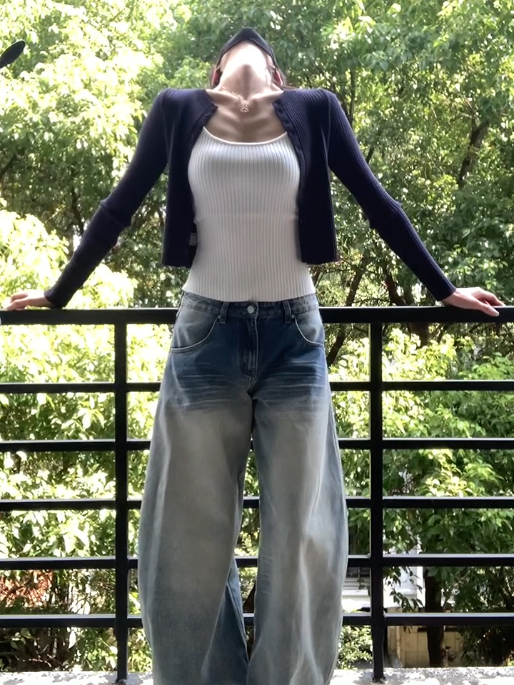 Women's Knit Cami Cardigan Set Short Korean Style Fall Outerwear